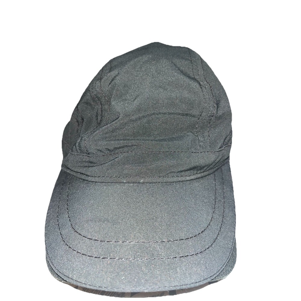 Lululemon Lightweight Running Hat Cap Black Adjustable Strap Zipper Pocket